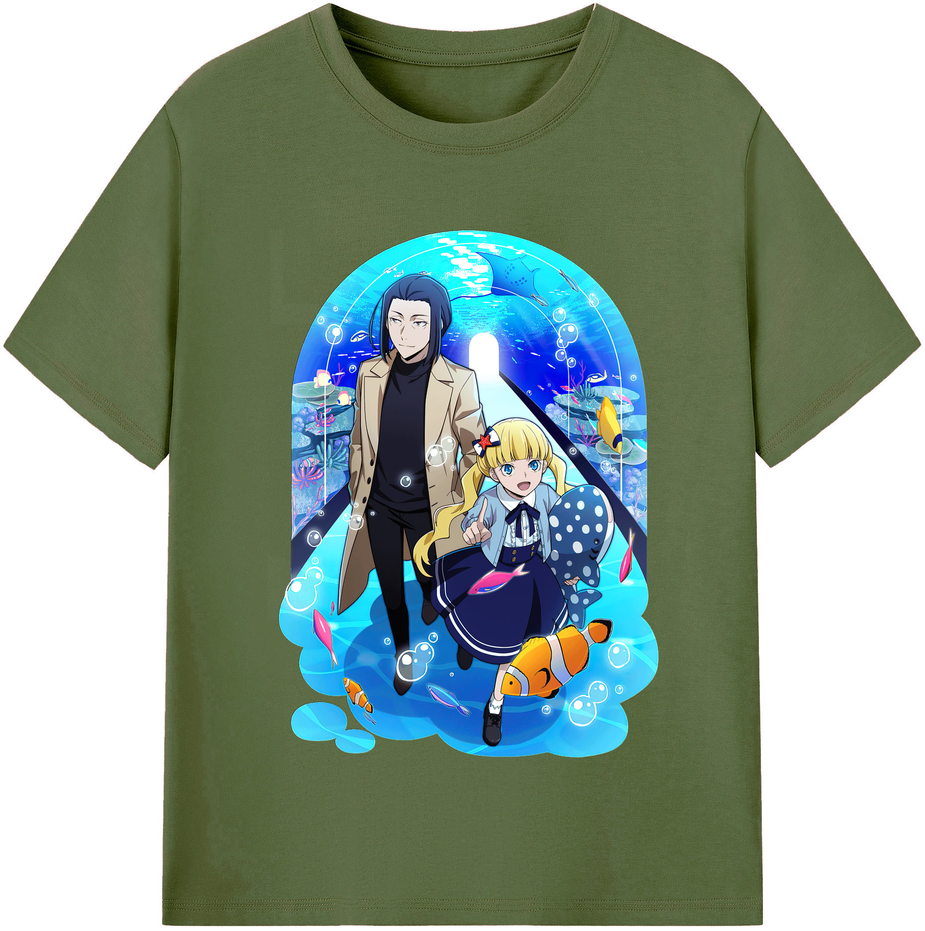 （画像用） 文豪ストレイドッグス Bungo Stray Dogs 綿100％半袖Tシャツ（フロントプリント）
